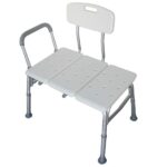 Medical Bathroom Safety Shower Tub Aluminium Alloy Bath Chair Transfer Bench with Wide Seat & Padded Handle White - Image 12