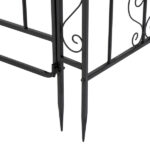 134.5*58.5*213cm Arc Roof Double Layer With Door Wrought Iron Iron Arch Courtyard Black - Image 19