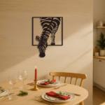 CIFbuy™ Showcase Your Unique Style With Exquisitely Crafted Zebra Metal Wall Art - Minimalist Design, Versatile Decor For Office & Living Room Wall Sculptures.(TikTok/temu self-pickup orders) - Image 5