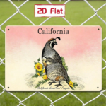 CIFbuy 1pc California Quail & Chicks Metal Wall Plaque, 2D" 2D Flat Unframed Yellow Flowers Outdoor Garden Decor, Flowers Outdoor Garden Decor, Weatherproof Rustproof UV Wall PlaqikTok, Wall PlaqikTok, t Self-pickup Logiopics - Image 3