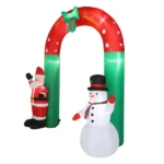 8ft with Santa Snowman 7 Lights Inflatable Festive Arch Decoration - Image 5
