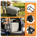 103QT Hard Ice Cooler, Retention Portable Cooler with Wheels, 330LBS Support Seat, Leak-Proof Ice Chest for Camping Beach - Image 8