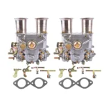 2X Carburetors Twin Choke Replacement for 45 DCOE Weber 152 4 Cyl 6 Cyl V8 Engines 19600.060