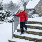 Handrails for Outdoor Steps, Iron Handrail Fits 4 Step, Transitional Handrail with Installation Kit, Silver - Image 12