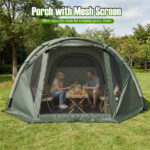 5-7 Person Inflatable Camping Tent with Screened Porch, Waterproof PU2000mm Family Cabin Tent for Outdoor Camping - Image 9