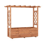 Natural Pine Wood Raised Garden Bed, 100% Solid Pine Construction & Hanging Roof Design - Image 5