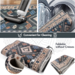 Boho Kitchen Rugs Sets 4 Piece with Runner Floral Kitchen Floor Mat Carpet Farmhouse Kitchen Rugs and Mats Non Skid Washable Runner Rug for Kitchen Floor Sink - Image 5