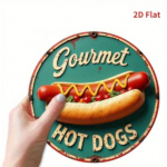 CIFbuy Vintage Hot Dog Tin Sign 8x8 Inch Retro Metal Wall Art Funny Fast Food Design Kitchen Home Bar Café Decor Housewarming Gift TikTok, TikTok, t Self-pickup Logiopics - Image 5