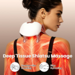Adjustable Strap Neck Massager, 3 Intensity 2 Heat Levels Cordless Deep Tissue Massager for Neck Shoulder Back, Travel Office Home Use - Image 8