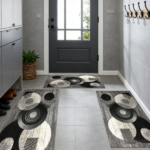 Three-piece kitchen rug set, non-slip and washable, abstract pattern kitchen hallway rug, soft and comfortable, suitable for sinks, floors, entrances, hallways and bathrooms. - Image 12