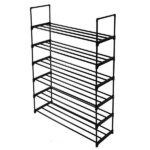 6 Tiers Shoe Rack Shoe Tower Shelf Storage Organizer For Bedroom, Entryway, Hallway, and Closet Black Color - Image 6