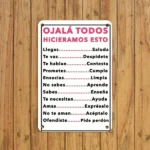CIFbuy Spanish Motivational Quote Metal Wall Sign Ojalá Todos Hicieramos Esto Retro Tin Wall Decor (TikTok, temu pick-up service) - Image 6