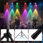 4.6–8.7 Ft Foldable Tripod Stage Light Stand 10-Height Adjustable Metal Truss for DJ Wedding Concert - Image 7