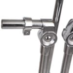 Professional Pedal Control Style Double Tom Drum Stand Silver & Black - Image 13