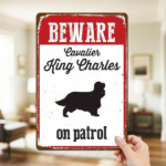 CIFbuy Cavalier King Charles Warning On Patrol 2D Flat" Metal Tin Sign, 8x12In Waterproof Rustproof Vintage Metal Plaque, Waterproof Rustproof Vintage Metal Plaque, Unframed Indoo 2D FlikTok, 2D FlikTok, t Self-pickup Logiopics - Image 8