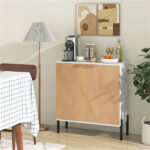 Elegant 2-Door Cupboard Cabinet, Suitable for Kitchen/Dining Room/Entryway, Easy to Organize-White - Image 9