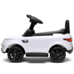 White 2-in-1 6V Battery-Powered Electric Ride-on Car with Sliding Mechanism Headlights Music Horn for Kids - Image 2