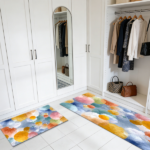 Three-piece kitchen rug set, non-slip and washable, abstract pattern kitchen hallway rug, soft and comfortable, suitable for sinks, floors, entrances, hallways and bathrooms. - Image 6