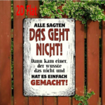 CIFbuy 1pc German Motivational Quote Metal Sign, Everyone Said" It Couldn't Be Done, Text 2D Flat Unframed Wall Decor 7.87x EveikTok, EveikTok, t Self-pickup Logiopics - Image 6