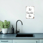 CIFbuy 1pc Vintage Rustic Metal Tin Sign 8x12 Inch, Classic Hot Chocolate Bar Retro Iron Wall Art, Art, Oblong Unframed Plaque Home Decor TinikTok, TinikTok, ll Art Self-icckup Logioporo - Image 3