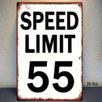 CIFbuy Vintage Metal Speed Limit 55 Sign 8x12 Inch, Rustic Iron Wall Art Retro Classic Sturdy Wall-Mounted Decor 1PC 2D Flat Home Garag TikTok, TikTok, arag Self-pickup Logiopics - Image 8
