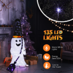 Replace 94400163 4ft Ghost 100LED Lighted Outdoor Halloween Decorations - Image 4