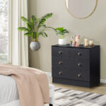 [] Modern Simple 4-Drawer Dresser Black