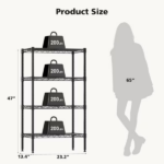 4-Tier Metal Wire Shelving Unit – Adjustable Heavy-Duty Steel Storage Rack for Kitchen (Shipment from Walmart) - Image 2