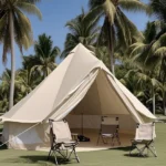 4m 4-6 Person 4 Season Waterproof Oxford Yurt Camping Tent with Galvanized Steel Frame - Image 7