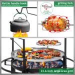 85*85*108cm Round Iron Spray Grill Black - Image 10