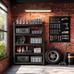 5-Tier Heavy Duty Metal Storage Shelving Unit, 2000 LBS Load Capacity Adjustable Shelves Organizer Rack for Home, Garage & Warehouse, 71.20"H x 35.43"W x 17.72"D, Black - Image 14