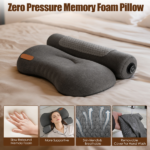Heated Neck Pillow with 3 Heat Levels, 55D Memory Foam Cervical Pillow for Neck Pain Relief, 30 Mins Auto Off Heating Pillow for Home Office Travel, Zero Pressure Memory Foam Neck Support Pillow with Auto Shut Off & Overheat Protection - Image 14