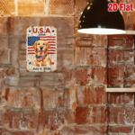CIFbuy 2D Flat Iron Wall Art 8x12 Inch, 250th Independence Day Golden Retriever Metal Sign, Patriotic Home Decor With Pre-Drilled H Art 8x12 IikTok, Art 8x12 IikTok, ign Self-deckup Logiopd Hr - Image 2