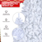7FT Iron Leg White Christmas Tree with 950 Branches - Image 16