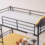 Same Code 12883671 Iron Bed Bunk Bed with Ladder for Kids Twin Size Black - Image 41