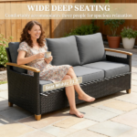 Rattan Wicker Sofa - Image 5