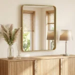 Anti-Fog Bathroom Wall Mirror – 30" x 36" Shatterproof Vanity Mirror with Rectangular Metal Frame, Gold (Shipment from Walmart)