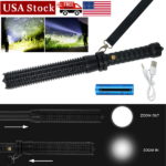 USB Rechargeable LED Flashlight Retractable Torch 3-Mode Zoomable Security Light Outdoor Flashlight Set (US Logistics For USPS/DHL/Fedex/UPS. No designated logistics accepted TK/TMEU only For self-pickup - Image 9