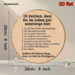CIFbuy 1pc 8x8 Inch Round French Aluminum Sign, Vintage "Good Signs Of Life" Philosophy Wall Decor, 2D Flat Metal Plaque For Living Roo TikTok, TikTok, " Self-pickup Logiopics - Image 3