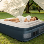 Twin Air Mattress with Built-in Pump, 18in Raised Comfort Blow up Mattress, Double Chamber Airbed, 2min Quick Inflation/Deflation Inflatable Mattress for Home Guests Camping, Gray & White - Image 20