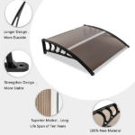 Same Code 27539880 40*38in Household Application Door & Window Rain Cover Eaves Brown Board & Black Holder - Image 7