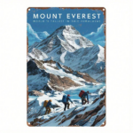 CIFbuy Vintage Mount Everest Metal Wall Art 8x12 Inch Retro Himalayan Trekking Map Poster With Climbers Durable Iron Sign For Home Offi TikTok, TikTok, Self-pickup Logiopics - Image 4