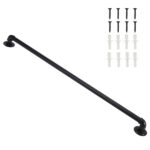 4FT iron courtyard stair handrail black