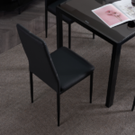 4pcs Elegant Assembled Stripping Texture High Backrest Dining Chairs Black Replace encoding 13028198-18410366 - Image 103