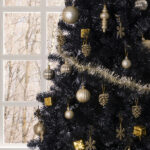 FCH 6ft 1050 Branches PVC Christmas Tree Black - Image 6
