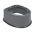 Portable Toilet with Non-slip Mat Grey - Image 4