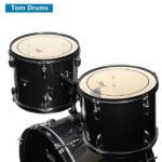 [Do Not Sell on Amazon] Full Size Adult Drum Set 5-Piece Black with Bass Drum, two Tom Drum, Snare Drum, Floor Tom, 16" Ride Cymbal, 14" Hi-hat Cymbals, Stool, Drum Pedal, Sticks - Image 15