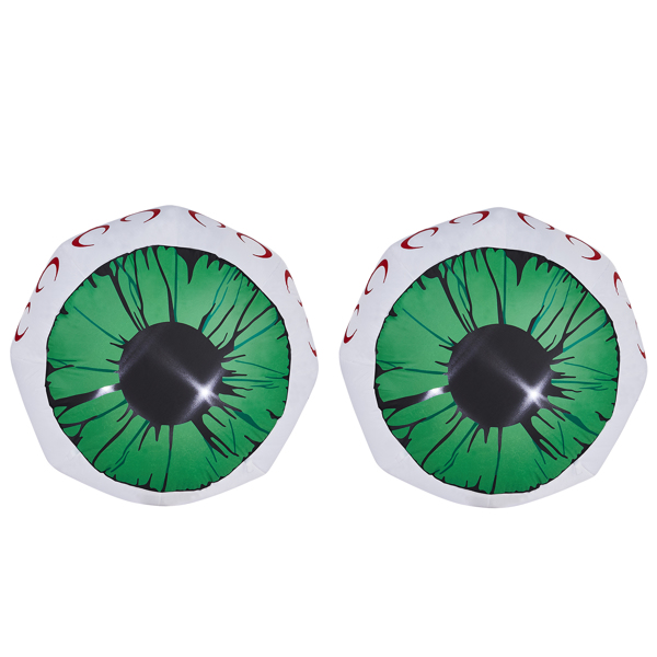 2 Packs Halloween Inflatables Large Set of Lighted Eyes Decoration, 3FT Blow Ups Green Eyes for Yard, Inflatable Halloween Decor Outdoor with LEDs Party Supplies Blow up Decoration for Indoor Outdoor