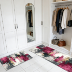 Three-piece kitchen rug set, non-slip and washable, abstract pattern kitchen hallway rug, soft and comfortable, suitable for sinks, floors, entrances, hallways and bathrooms. - Image 8