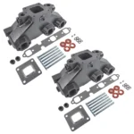 2*Exhaust Manifold w/gaskets bolts Replacement for Mercruiser GM 4.3 2002-UP Dry Joint Riser - Image 3